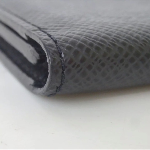 AUTH LOUIS VUITTON Black Anvelope Carte de Visite Taiga Card Case - Picture 11 of 11